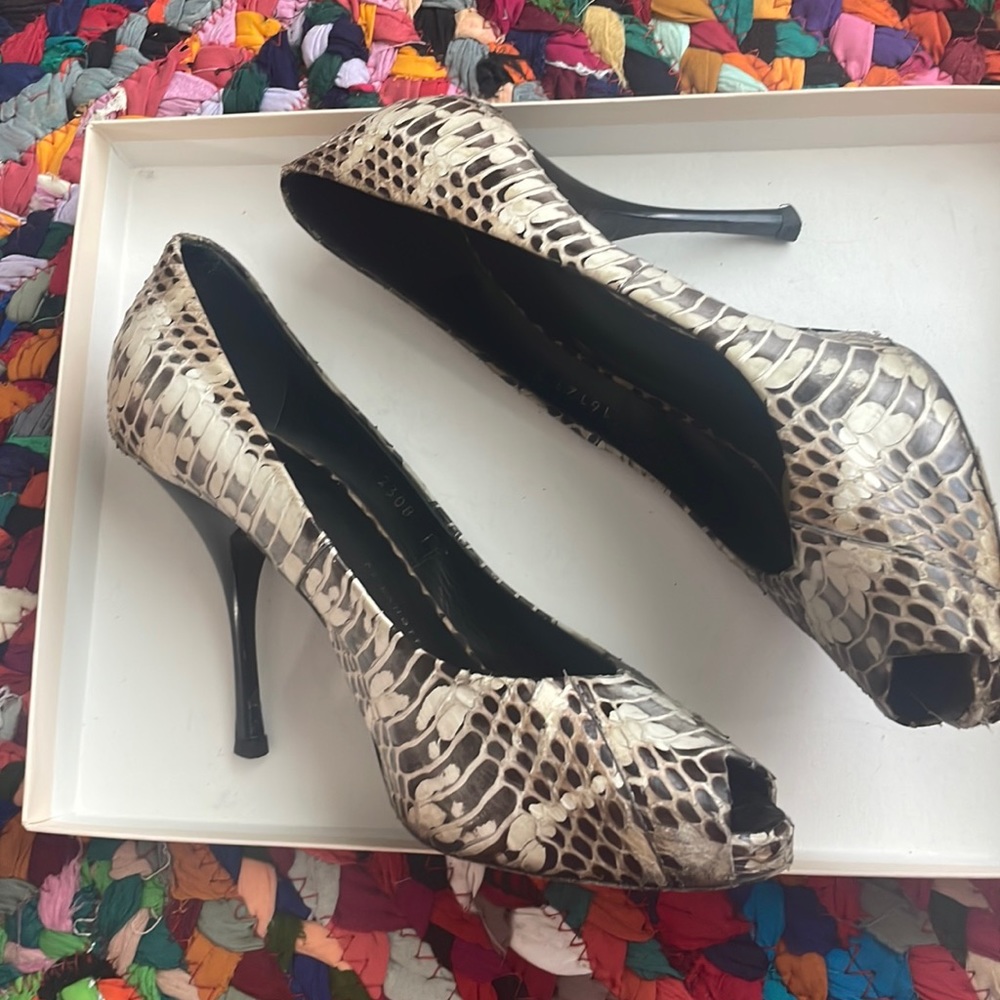 Snake skin stilettos